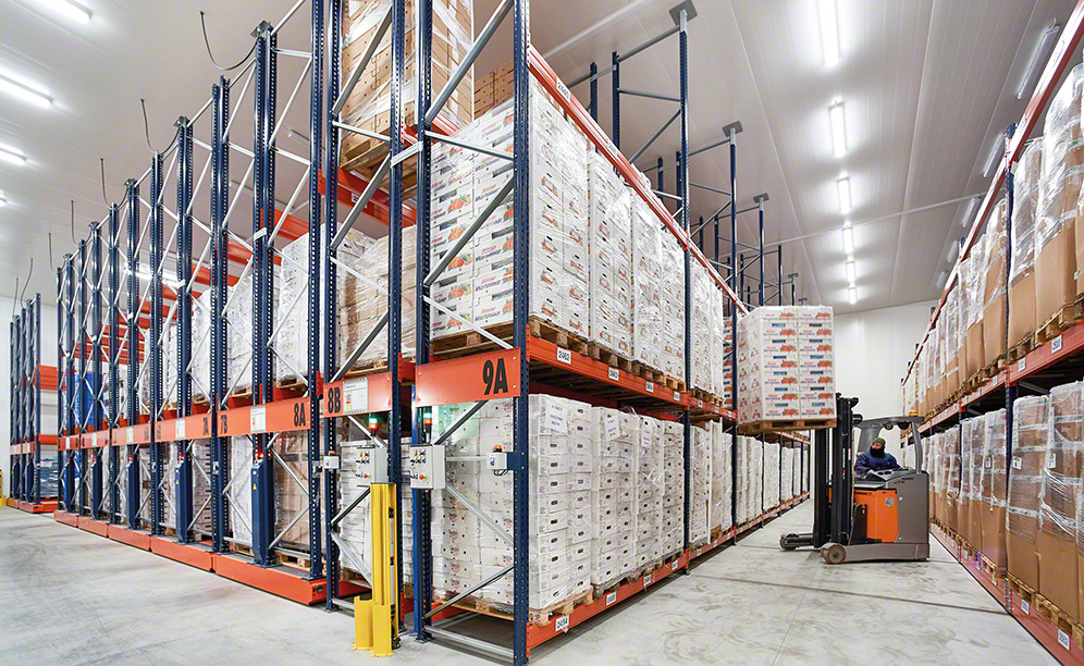 The efficiently run frozen storage warehouse of Comag